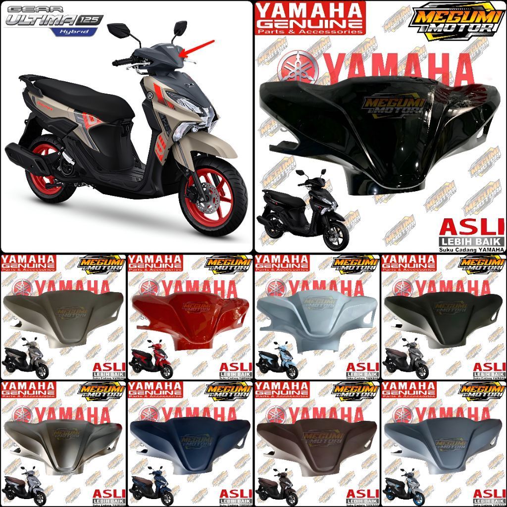 ฝาครอบหน้า YAMAHA GEAR ULTIMA 125 HYBRID ORIGINAL YAMAHA BXY-F6143-00-P