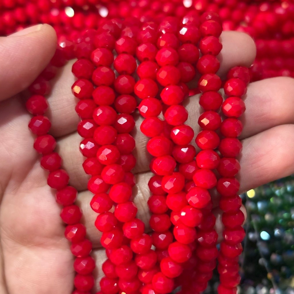 6MM BAKPAU CZECH BEAD / 6MM CZECH BAKPAO CRYSTAL BEAD