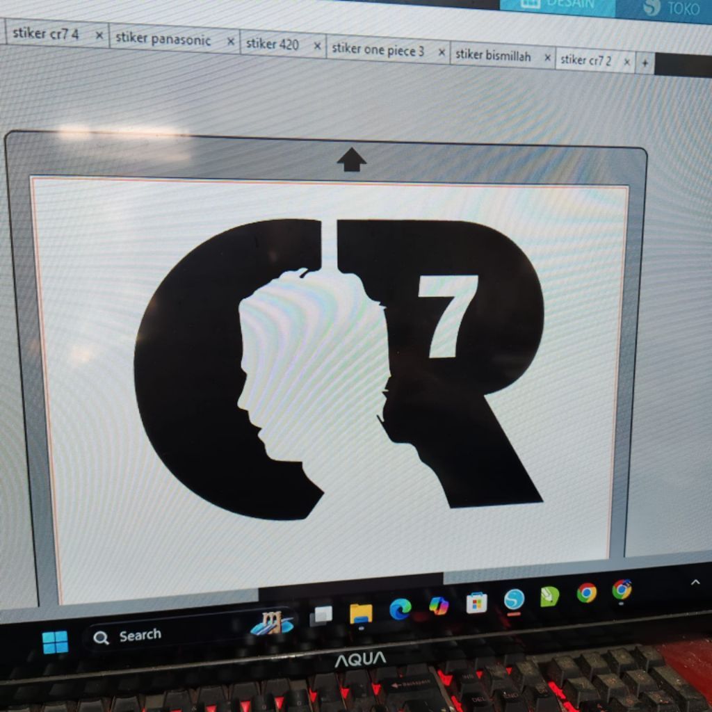 CR7 สติ๊กเกอร์ สติ๊กเกอร์ตัดโลโก้ที่กําหนดเอง