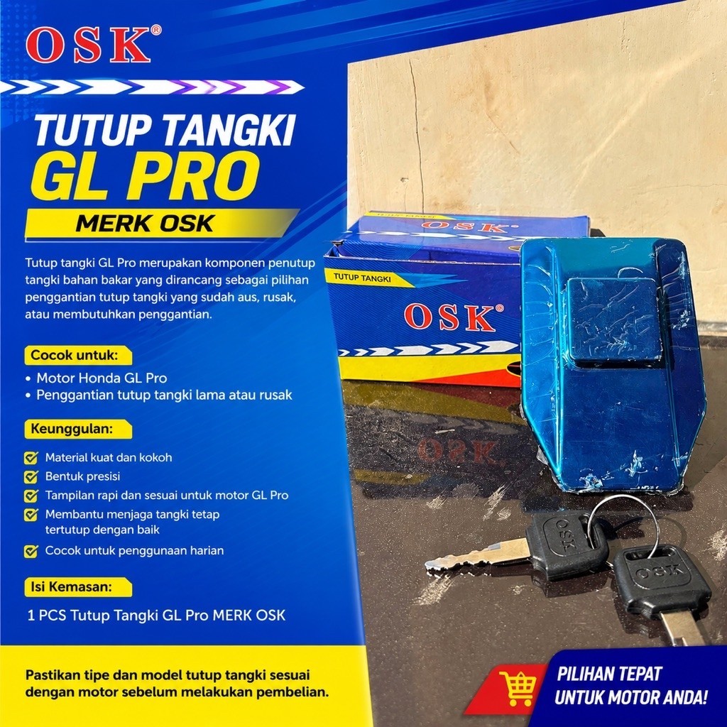 OSK GL Pro ฝาถังมอเตอร์ไซค์ OSK ยี่ห้อ 1 ชิ้น สําหรับ Honda GL Pro Osk
