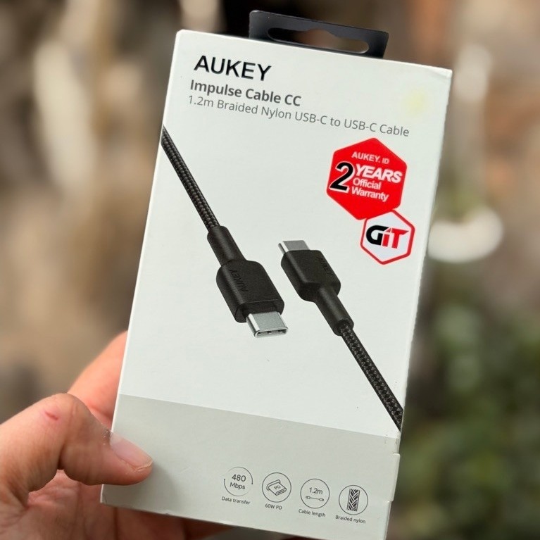 สายชาร์จ Aukey Type C 60W Fast Charger สุดยอด