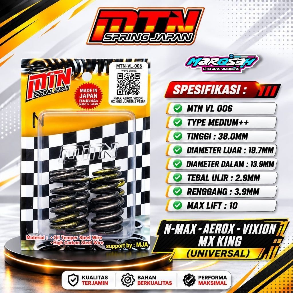 WR 155 LEXI MT15 R15 VVA NMAX N MAX 155 AEROX Vespa Jupiter Mx King MTN RACE VALVE - VL 006