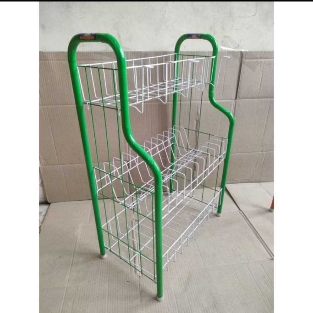 HIJAU ECONOMIC 4-TIER DISH RACK / VALENCHSTORE ECONOMIC DISH RACK / 4-TIER DISH RACK / แร็คคอนเดนเซอ
