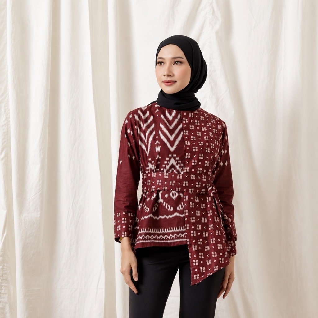 SHEISREVANY - Karina เสื้อบาติกผู้หญิงสําหรับงานคู่