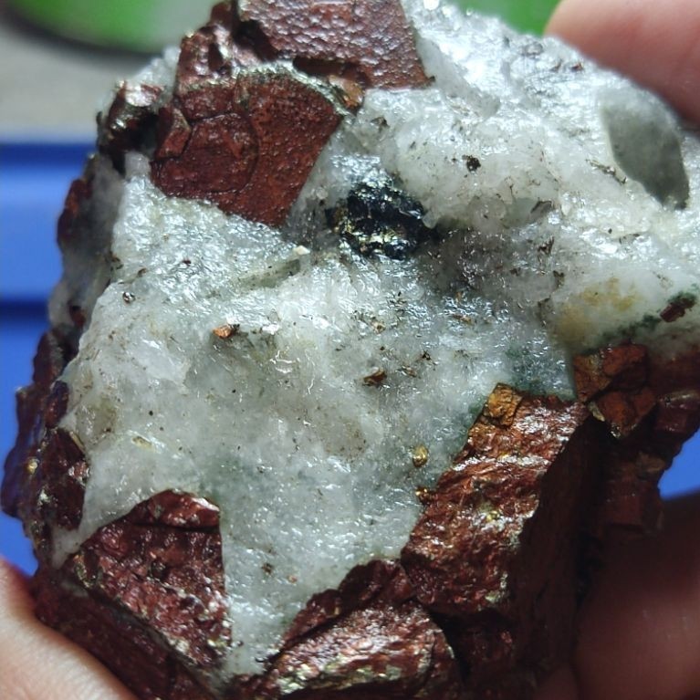 ทองแดงธรรมชาติ bdar pyrite หินขนาด 166 g