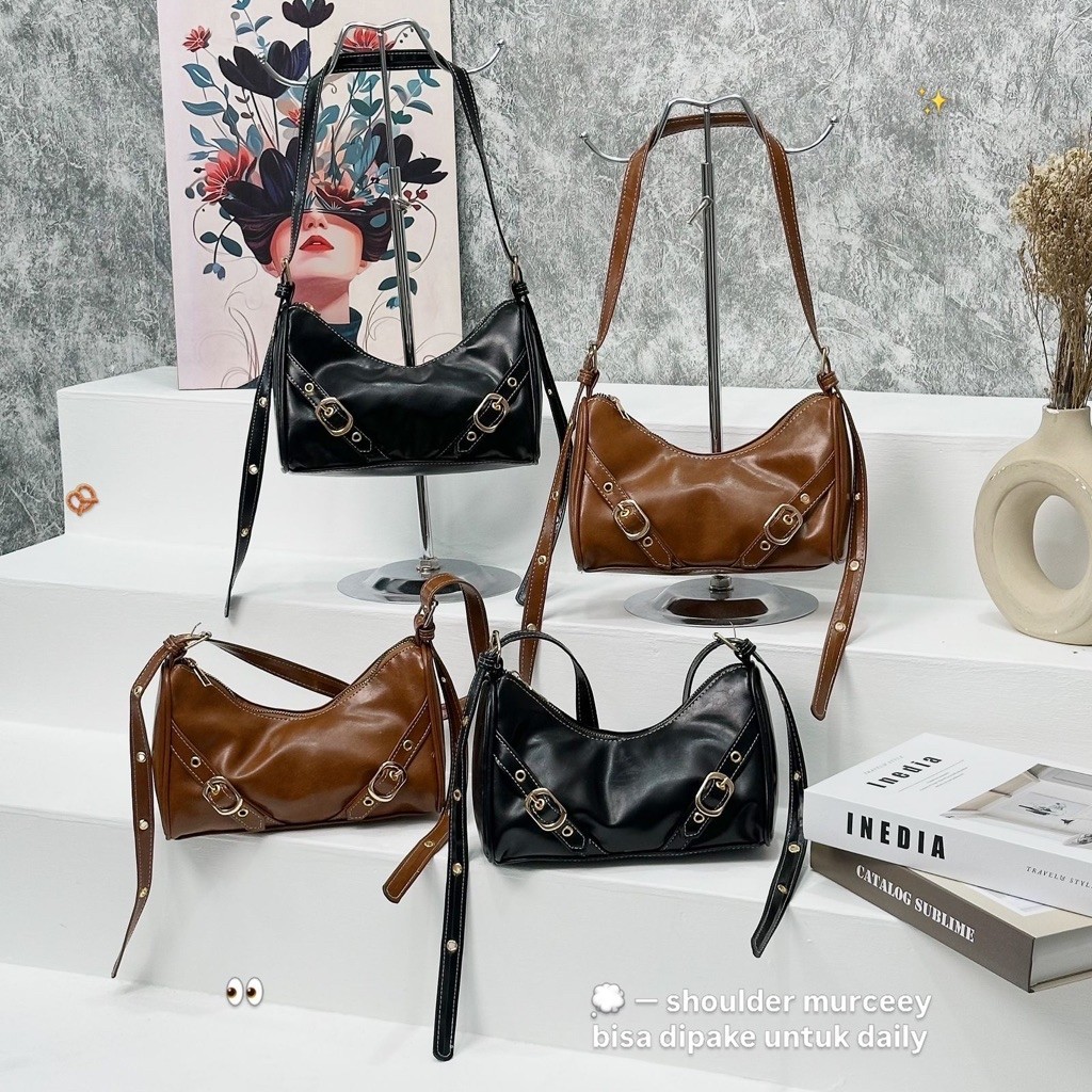 •LK SHOULDER ERLINA FLOSSY BUCKLE• รหัส: 10016762