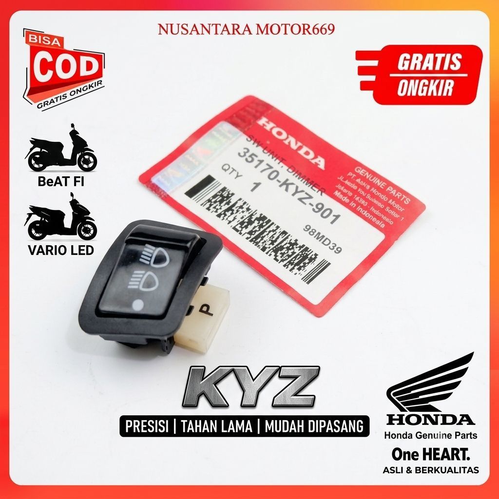 สวิตช์ 3 จุดสําหรับ beat fi - Vario LED 35170-KYZ-901 มอเตอร์
