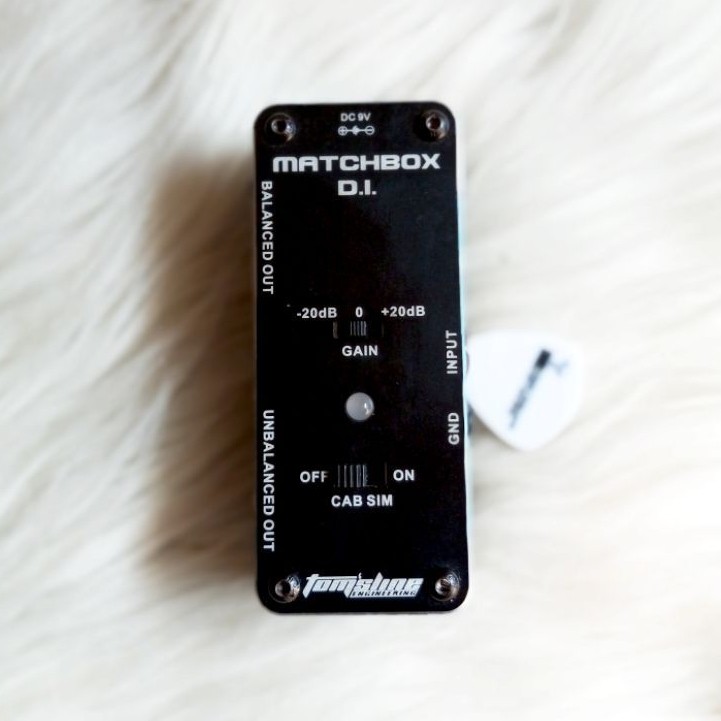 Tomsline Matchbox DI Box Cabsim เอฟเฟกต์กีตาร์แบบเหยียบเบส
