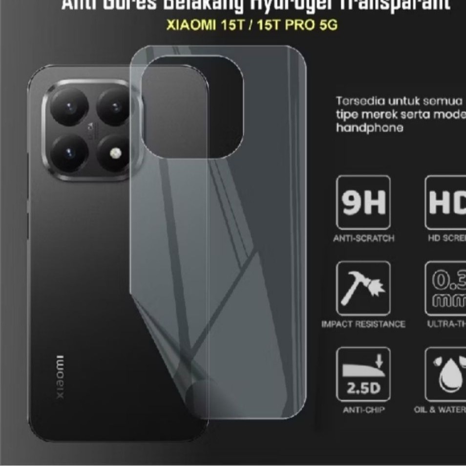 [Hamdani] Hydrogel Anti-Scratch Back HP Four Xiaomi Mi 15T/Mi 15T Pro/Mi 14T/Mi 14T Pro/Mi 13T/Mi 13