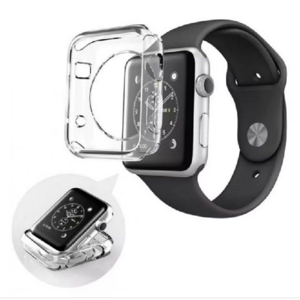 APPLE WATCH CASE 38 42 44 41 45 46 49MM Clear และ Matte Black JELLY