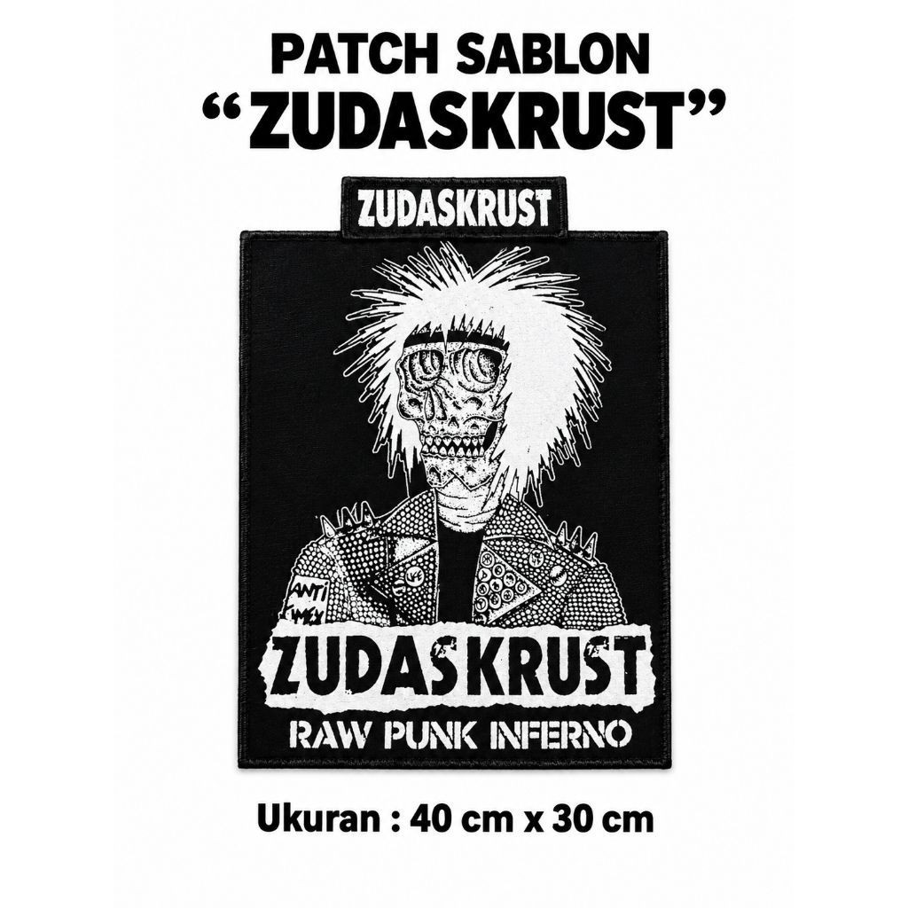 ZUDAKRUST SCREEN PRINTING BACKPATCH/QUALITY SCREEN PRINTING PATCH/METAL PUNK BAND SCREEN PRINTING