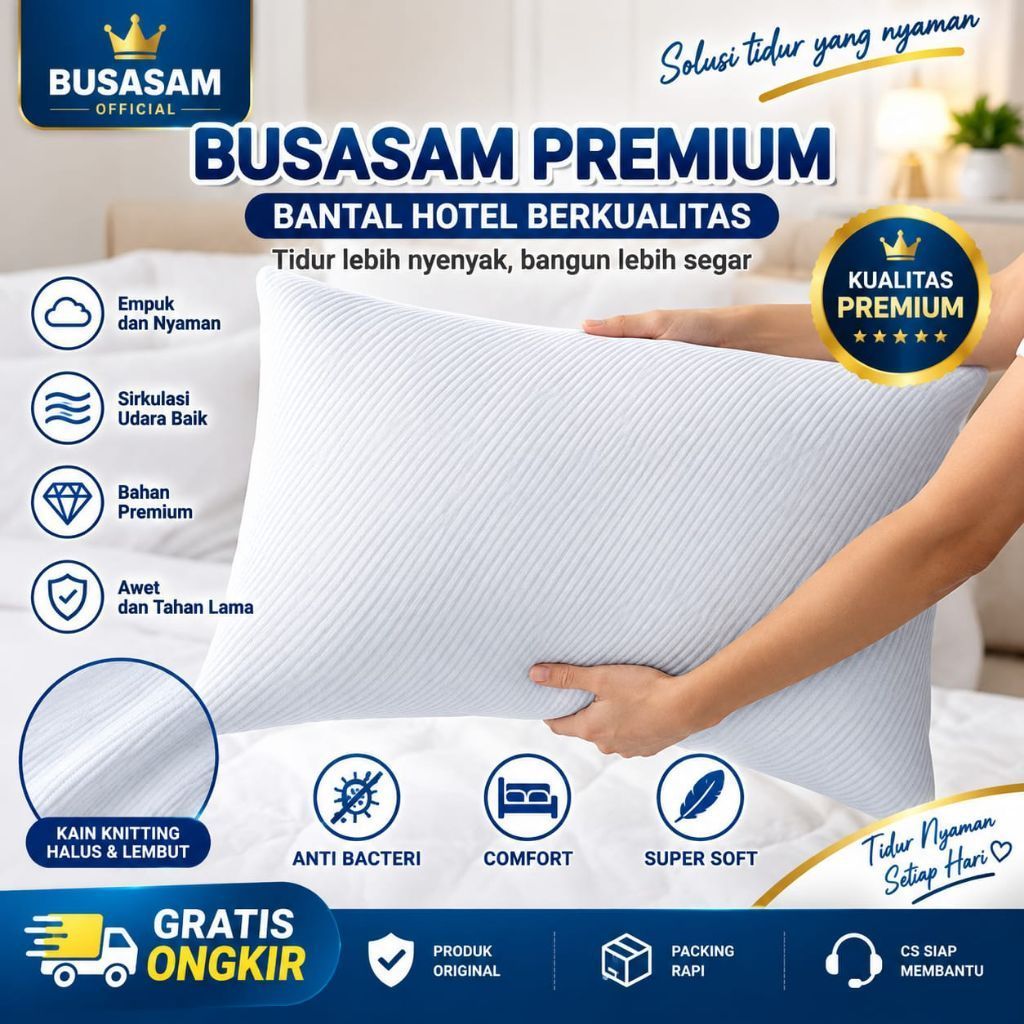 JUMBO HOTEL PILLOW 70X50 BINTANG LIMA FOAM FEATHER HOTEL PILLOW