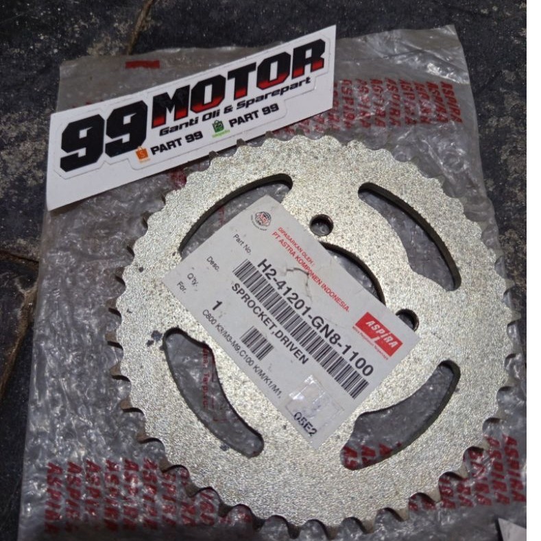 เกียร์ล้อหลัง GN8 38T Honda Astrea 800 c700 c800 star อะไหล่แท้ aspira