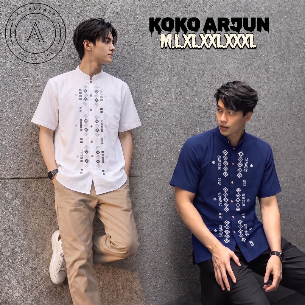 KEMEJA AL-AUFA - Koko Arjun เสื้อเชิ้ตผู้ชาย Brothel สมมาตรล่าสุด Koko Shirt