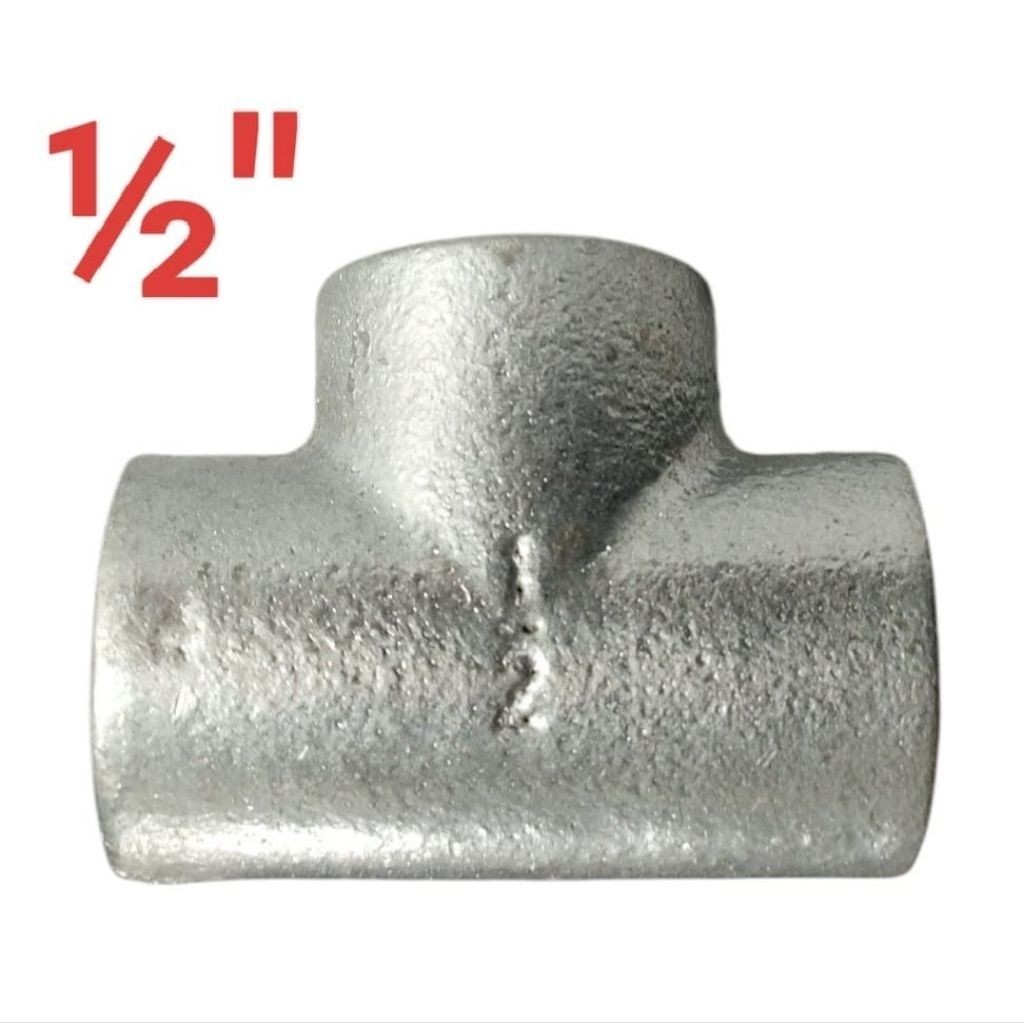 1/2 GAVANIZED IRON TEE IRON PIPE CONNECTION INNER THAD T 1/2 นิ้ว 1⁄2"