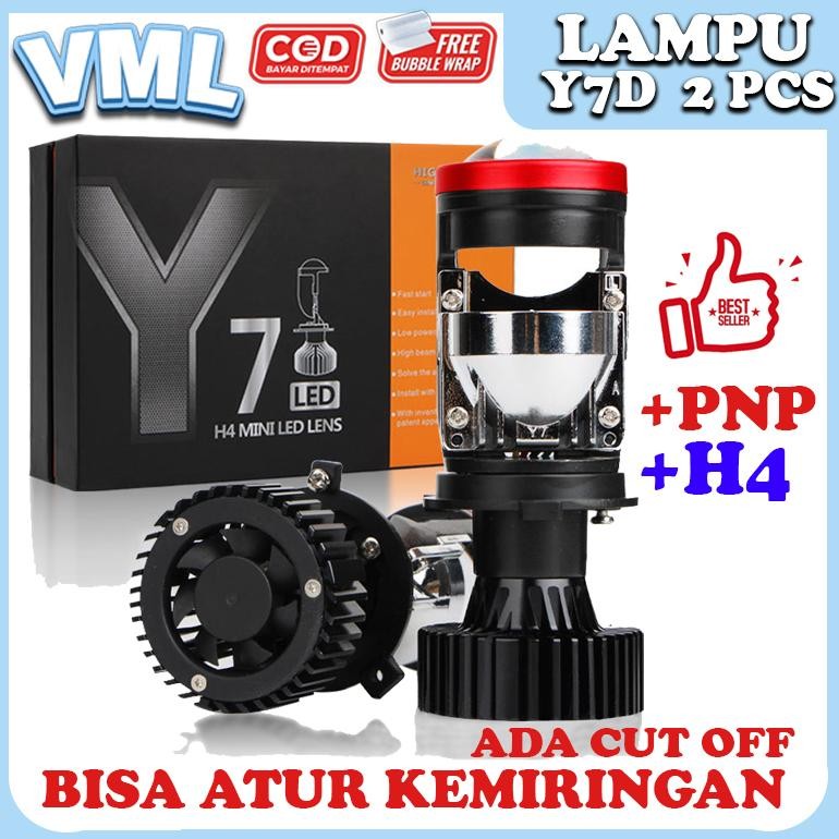 H4 Led Car Motorcycle Mini Projector Y7D Super Bright 0W