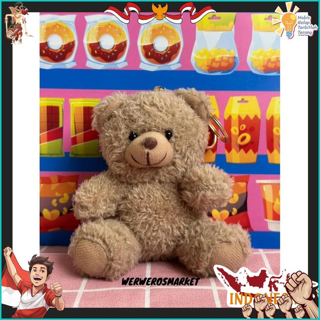 GANTUNGAN Joybox DOLL TEDDY BEAR Brown ตุ๊กตากระเป๋า Charm พวงกุญแจพวงกุญแจที่ไม่ซ้ํากันน่ารัก TEDDY