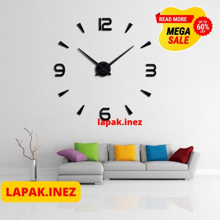 GIANT WALL CLOCK MINIMALIST 3D GIANT WALL CLOCK DIY BY INEZ COLLECTION