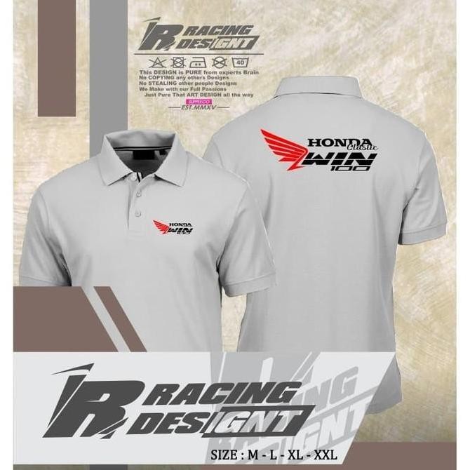 DS123 }} เสื้อโปโล / เสื้อโปโล Honda Win 100 คุณภาพ Distro ใหม่ล่าสุด