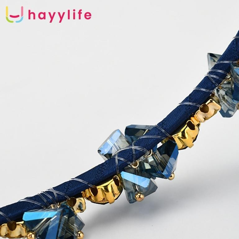 Bf888S Hayylife ที่คาดผมคริสตัล - ที่คาดผมคริสตัลลูกปัดมุกหรูหรา, เครื่องประดับผม Hl-Bba731 Me41