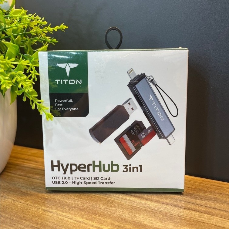 TITON 3IN1 USB A+LIGHTNING CARD READER//USB C+LIGHTNING