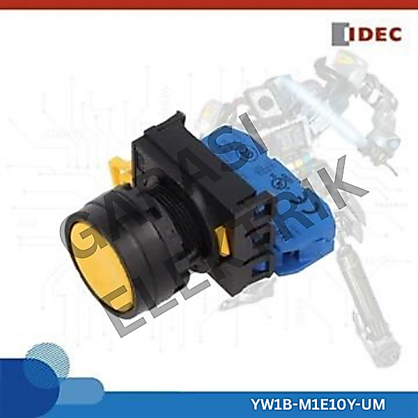 IDEC YW1B-M1E10Y-UM - ปุ่มกด - 1NO - IP65