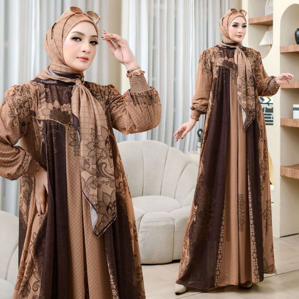 Nayyara Series Luxury Syari Gamis By Allawiyah Syari / Syari Gamis สวยงาม / Premium Gamis