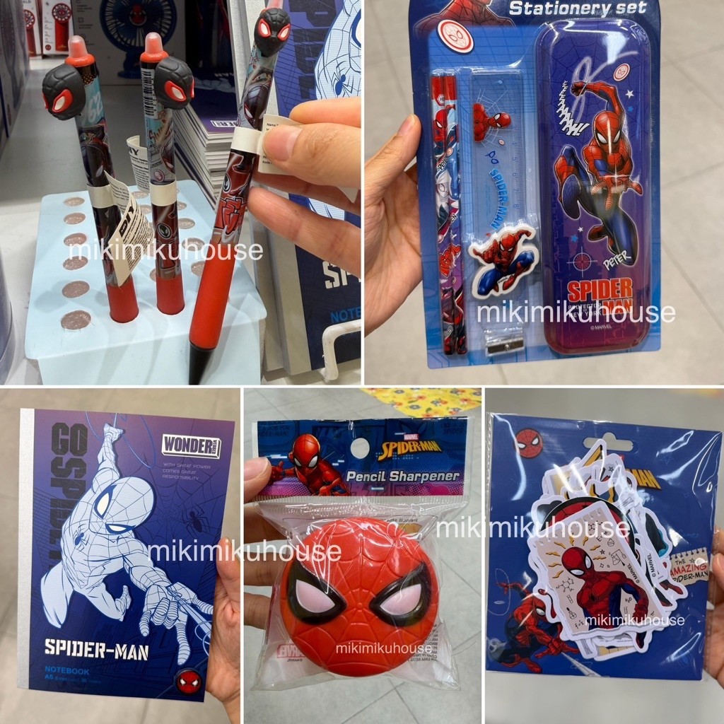 MARVEL SPIDER-MAN BALLPEN สติ๊กเกอร์โน๊ตบุ๊ค SPIDERMAN BOOK MR DIY STATIONERY SPIDERMAN PEN NOTE BOO