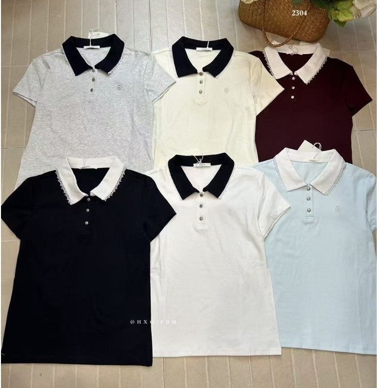CNN-712 เสื้อคอปกโปโลปุ่มแขนสั้นผู้หญิง FBM-2304