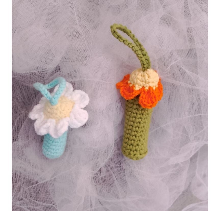 Lipbalm/ที่วางลิปสติก Cozy Handmade สําหรับ Lipbalm Cover พร้อมเชือกแขวนโครเชต์