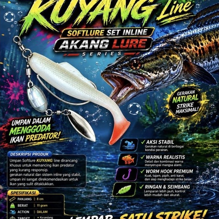 SOFT LURE KUYANG LINE 8CM ANANG LURE
