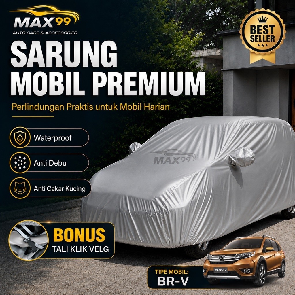 BRV ฝาครอบตัวถังรถยนต์ Honda BRV เคลือบเงินกันน้ํากลางแจ้ง Premium Bonus Click Strap Max99 Rim
