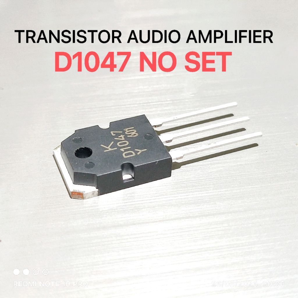 (QTY 1 ชิ้น) ทรานซิสเตอร์ 2SD1047 D1047 D 1047 ORIGINAL KEC ไม่มีชุด
