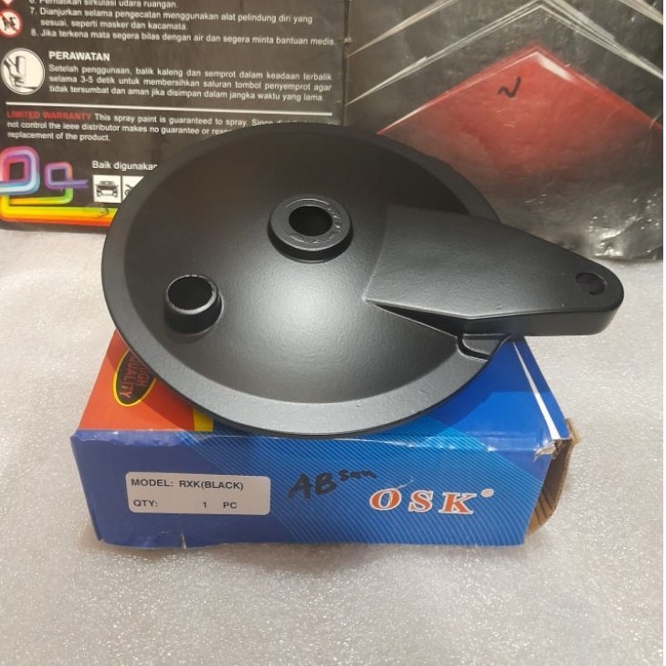 [1 หน่วย] RXK DRUM COVER OSK BRAND RXK MOTORCYCLE DRUM PANEL BLACK OSK