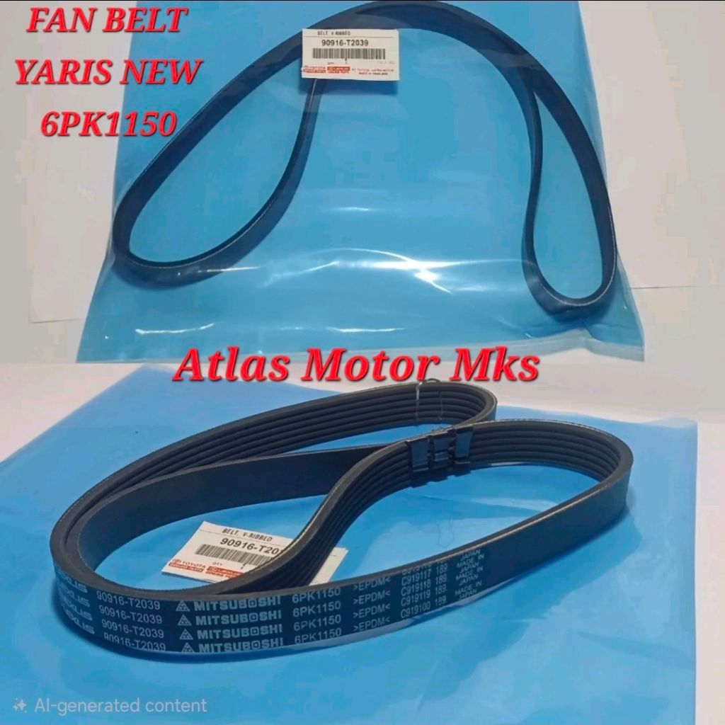 [1PC][6PK1150] FAN BELT FAN BELT VBELT TOYOTA YARIS NEW GEN2 / YARIS LELE GEN2 / ALL NEW VIOS GEN3 "