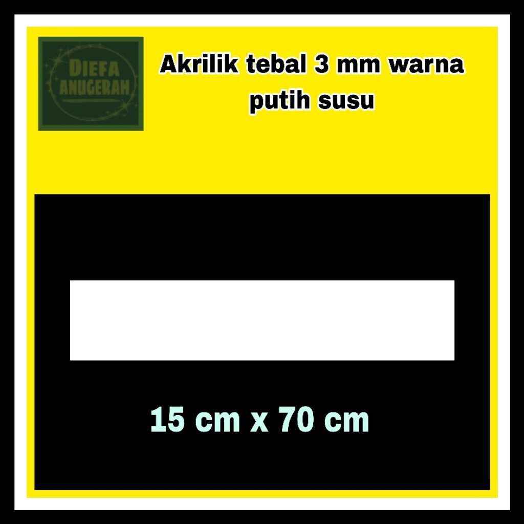 Milky white Acrylic 3 mm 15 x 70 / Milky white Acrylic 3 mm