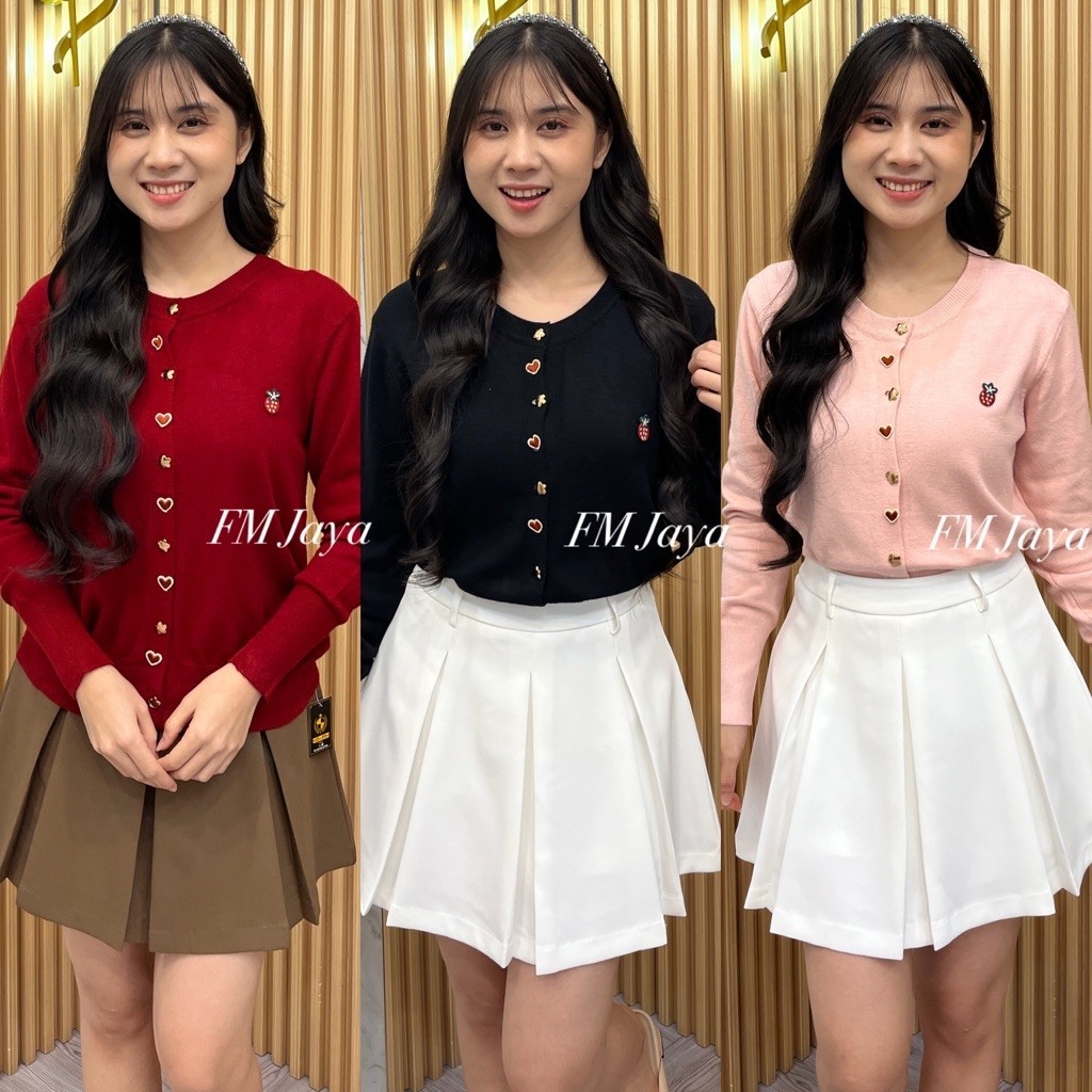 FM-G WOMENS KNIT CARDIGAN TOP 6053-38 || CARDIGAN ผู้หญิง LONG-SLEEVED || CARDIGAN แฟชั่นสําหรับผู้ห