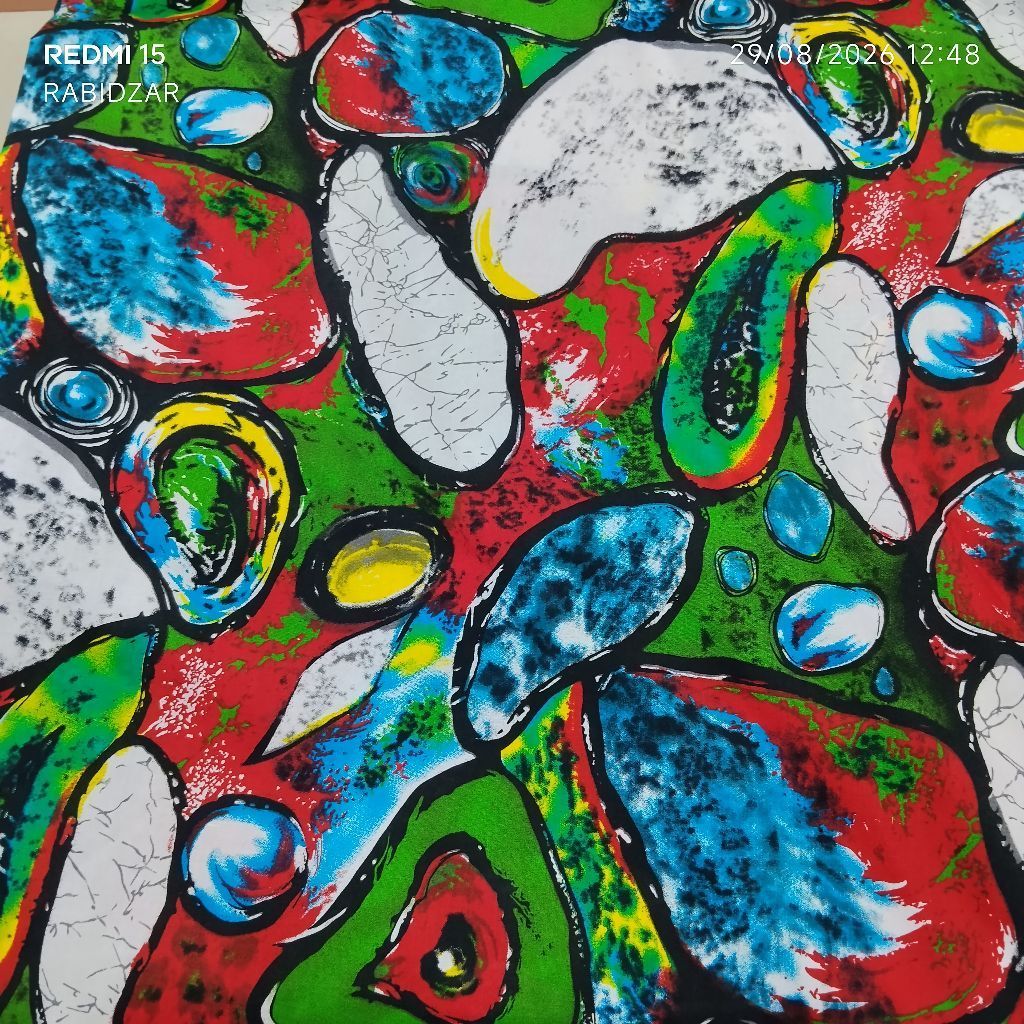 ผ้าผ้าฝ้าย KATUN COLORFUL ABSTRACT KUKA POPLIN