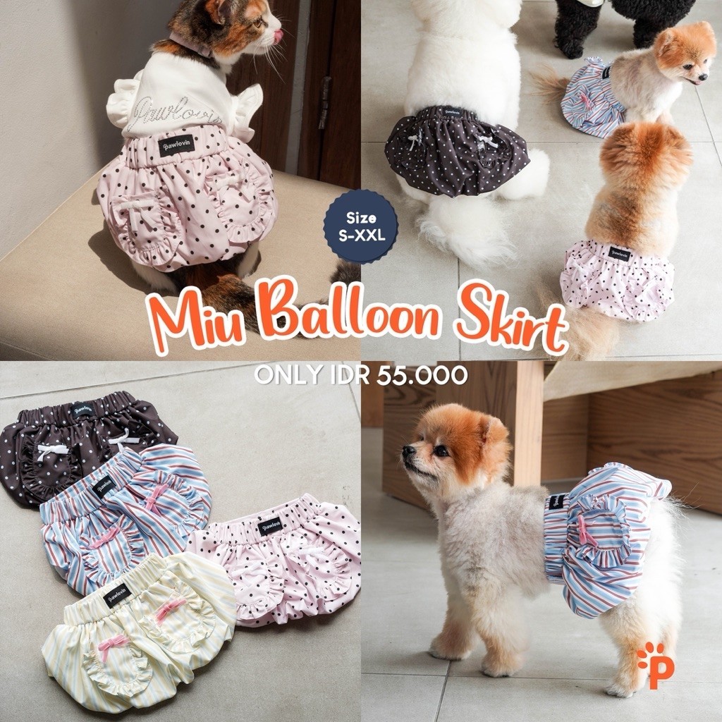 Pawlovin - Miu Balloon Skirt กระโปรงสุนัขและแมว