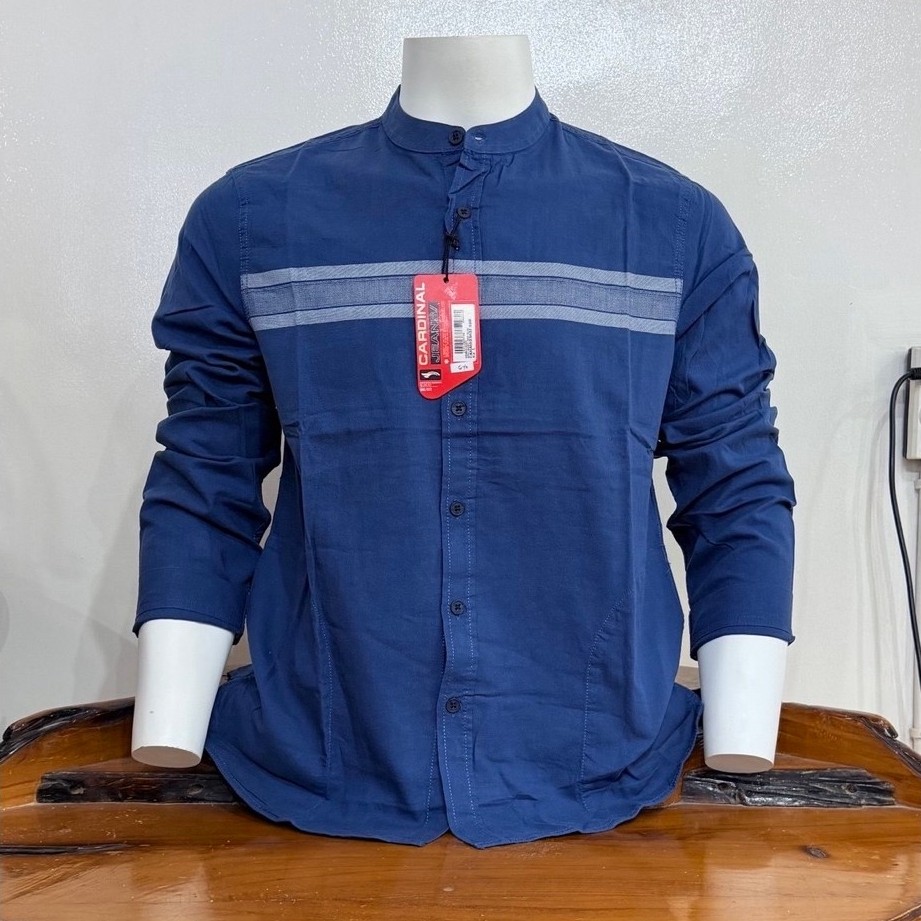 KATUN KEMEJA KOKO KEMKO CASUAL COTTON CARDINAL JEANS เสื้อเชิ้ต SLIMFIT ดั้งเดิม || MENS KOKO WITH C