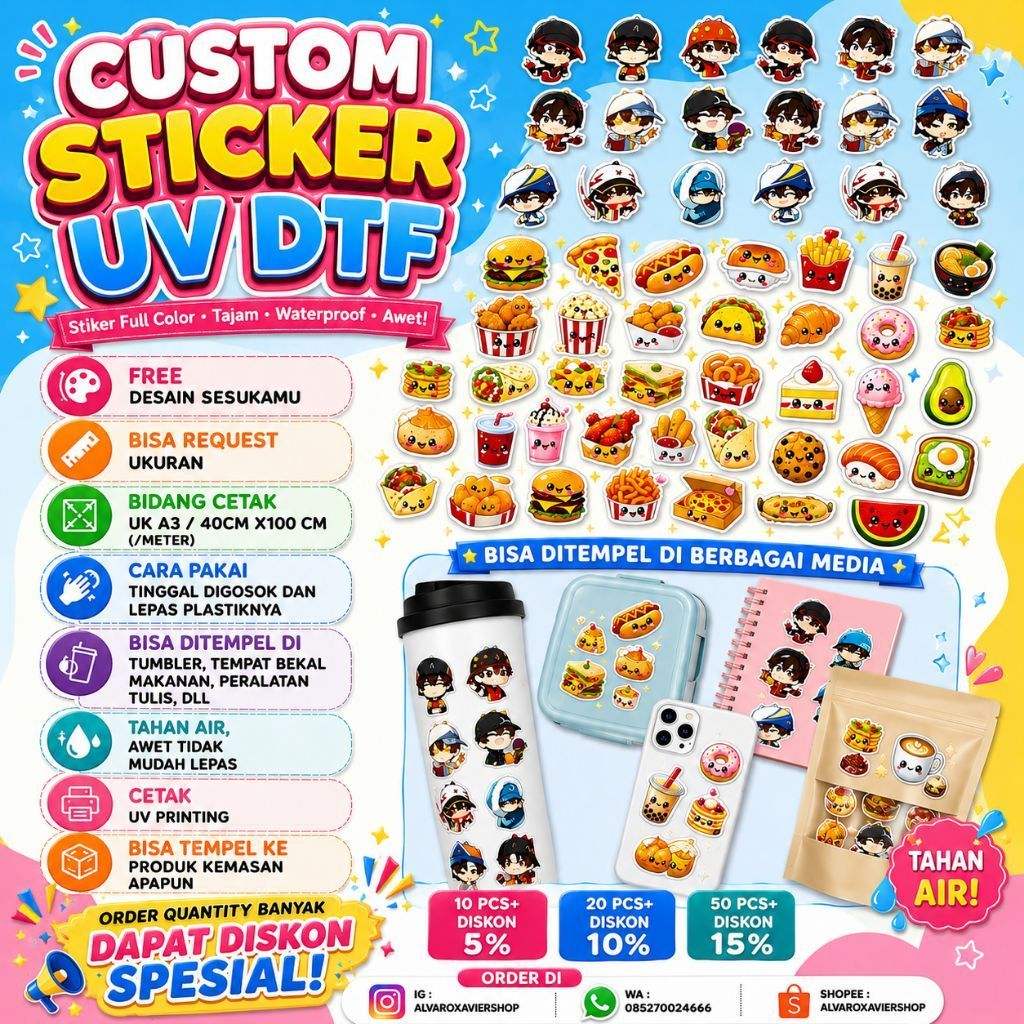 A3 Size DTF UV Sticker Printing
