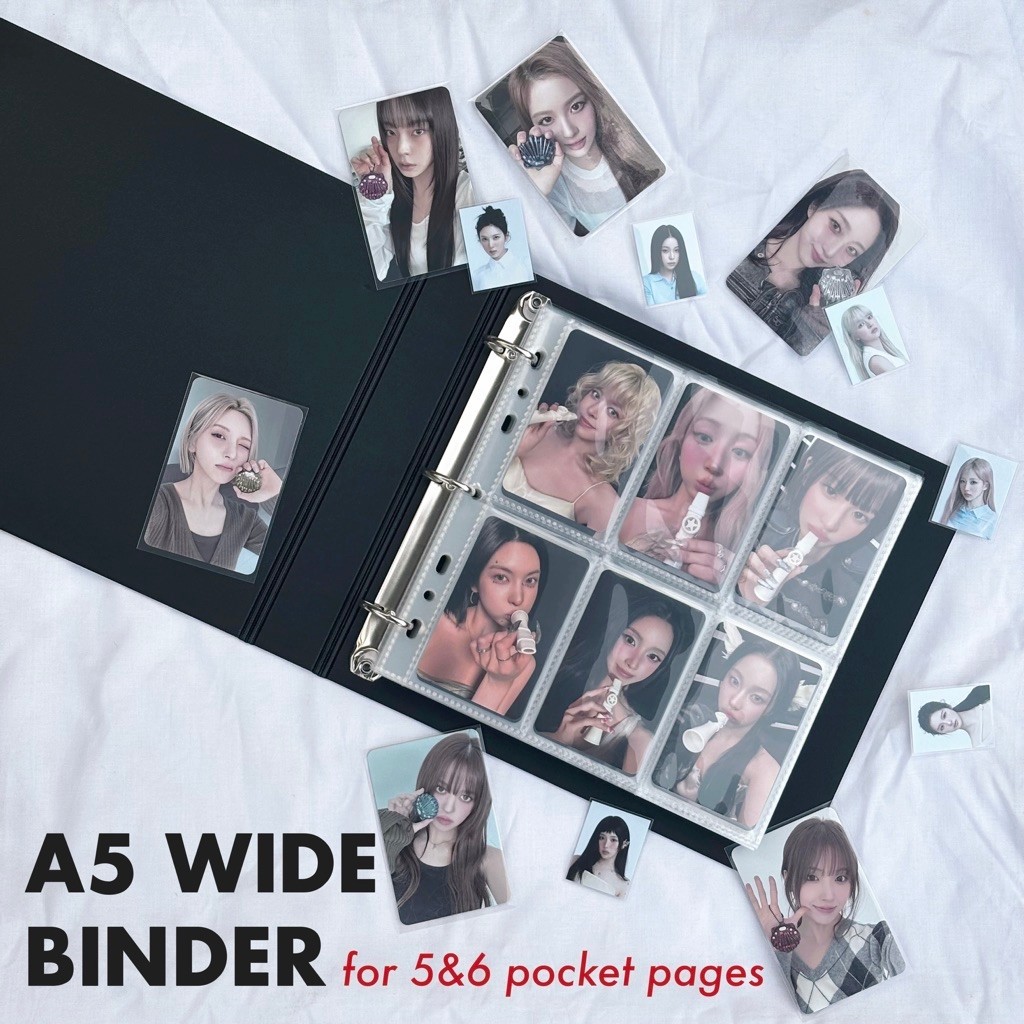 [READY] Photocard Binder Photocard Premium Collection Card Sleeve 5P 6P (A5 Wide Size) 7 Holes LE SA