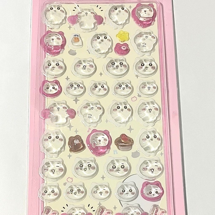 CHIIKAWA bon bon sticker bubble resin 3D Puffed hachiware usagi diy สติกเกอร์