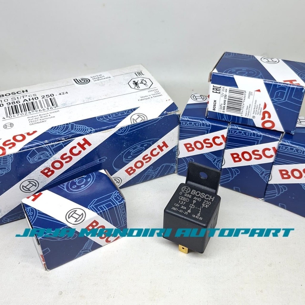 BOSCH RELAY 12V 30A 5-LEG - ORIGINAL BOSCH HORN & LAMP RELAY 0986AH0250