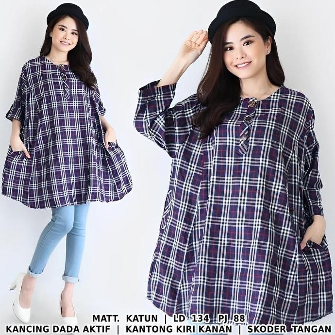 Df356>> Kira Tunic ขนาดใหญ่ Xxxl Ld 130 Cm P 88 Cm B 188 Gr ผ้าฝ้ายโพลีเอสเตอร์ 4101