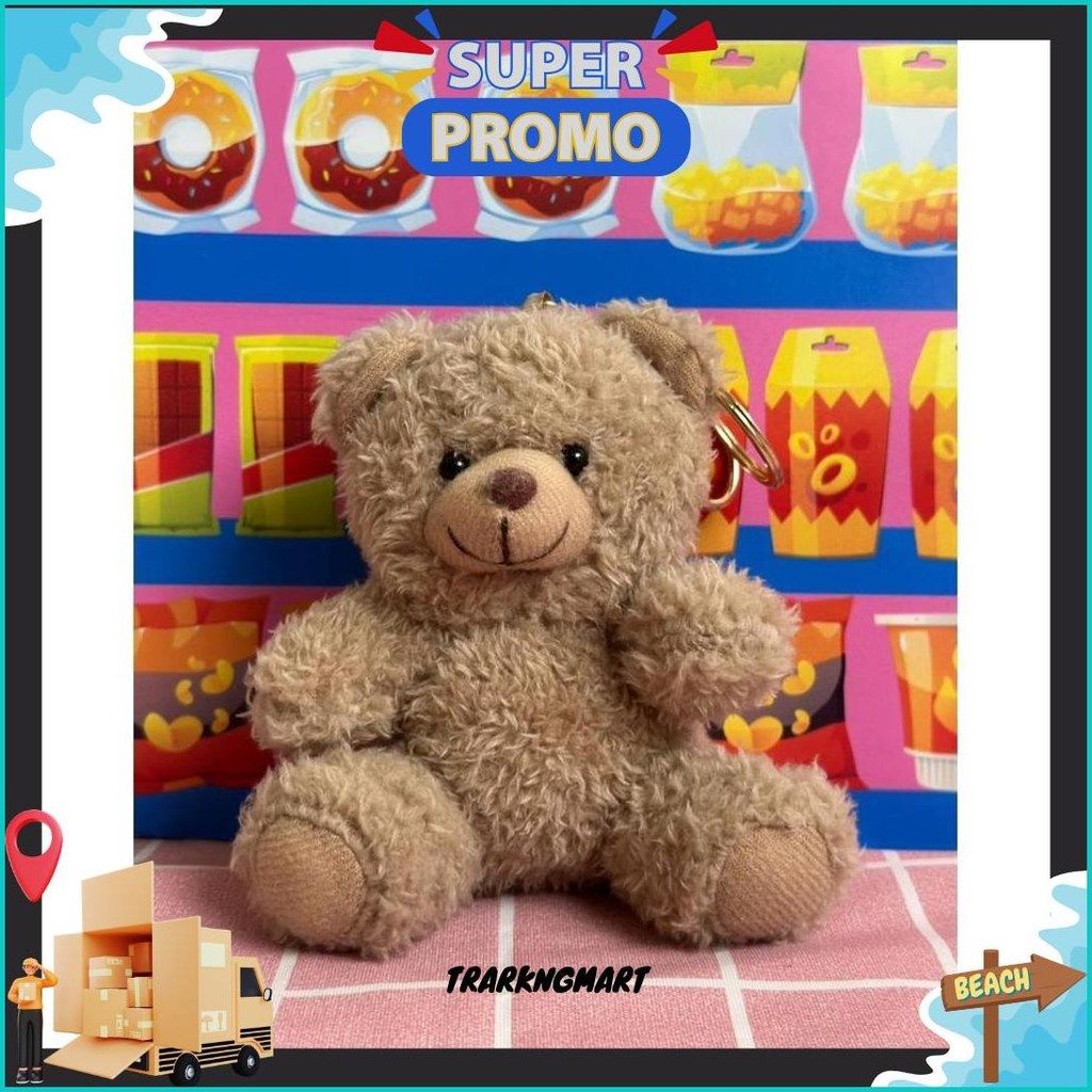 GANTUNGAN Joybox DOLL TEDDY BEAR BROWN ตุ๊กตากระเป๋า Charm พวงกุญแจพวงกุญแจที่ไม่ซ้ํากันน่ารัก TEDDY