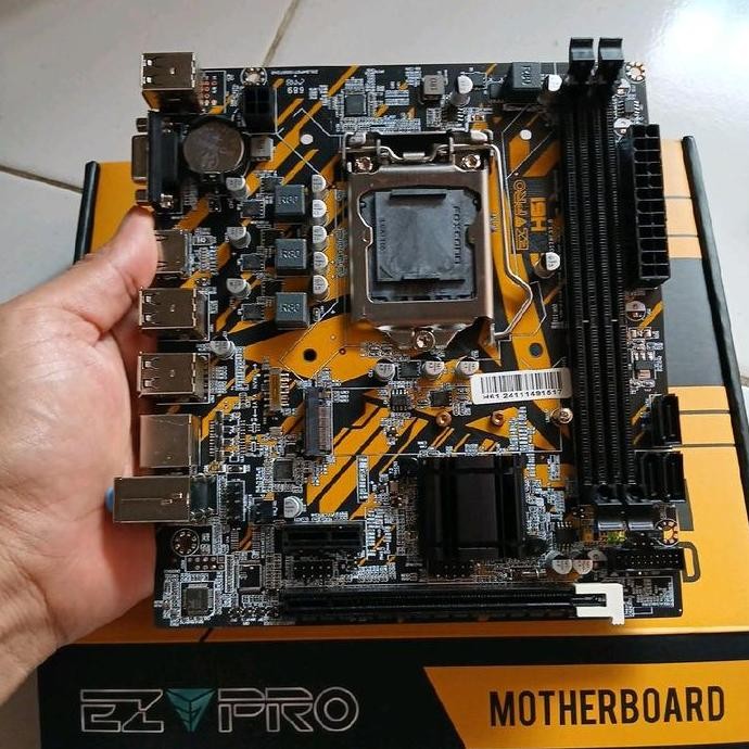 EZPRO MOTHERBOARD H61 LGA 1155 DDR3 M-ATX พร้อมสล็อต M.2 NVME รับประกัน 1 ปีสําหรับ INTEL CORE I7/I5