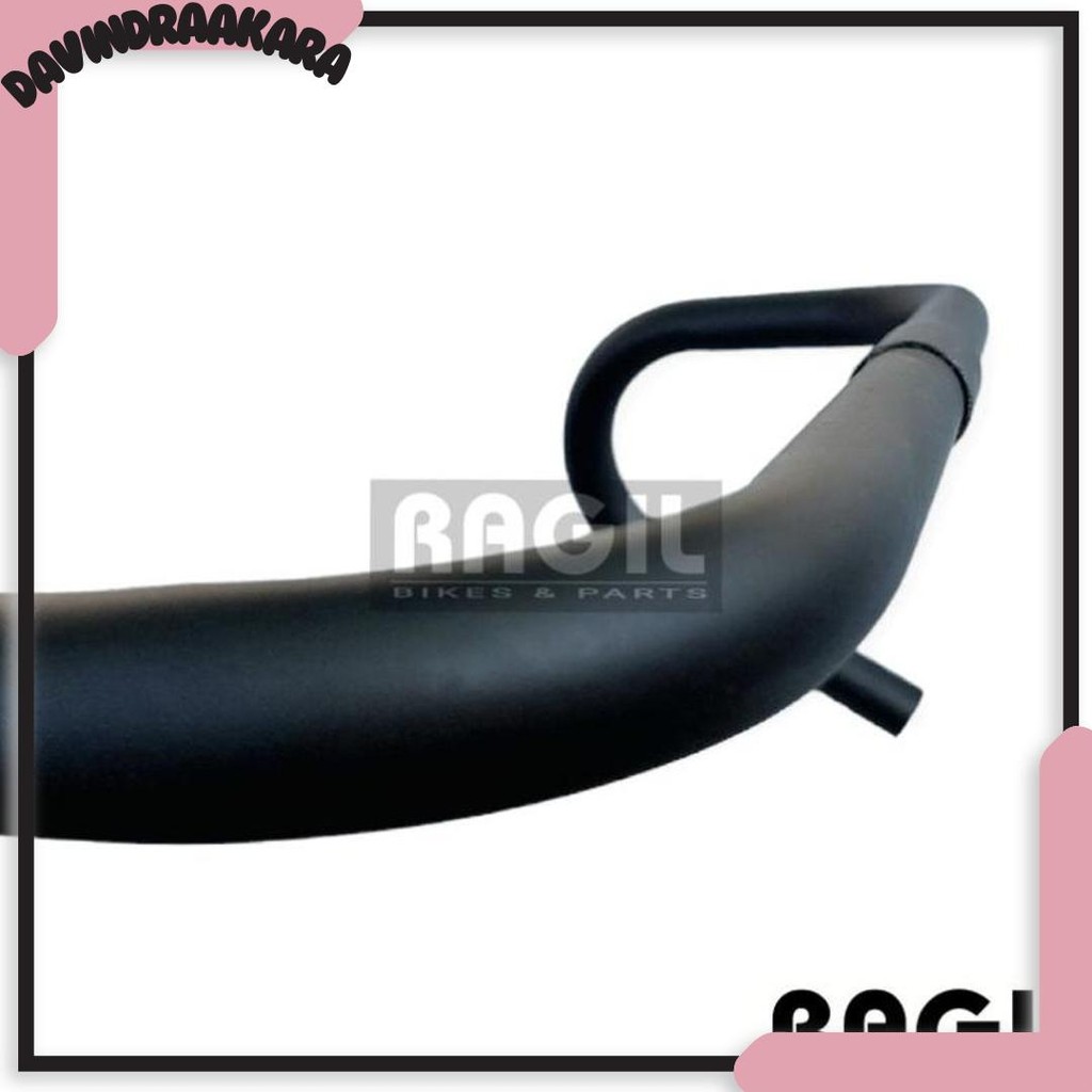 BIGDEAL OLD SCHOOL RACING BIKE HANDLEBAR 25.4 IRON และ ALLOY CHROME สีดํา 25.4 HANDLEBAR STEERING RO