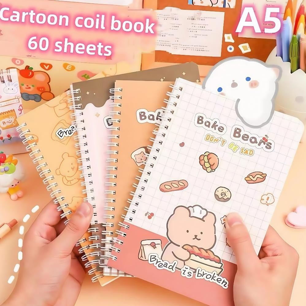 A5 A7 Notebook Notebook School Notebook 60 แผ่น A7 Mini Spiral Notebook Small Notes 80 แผ่น