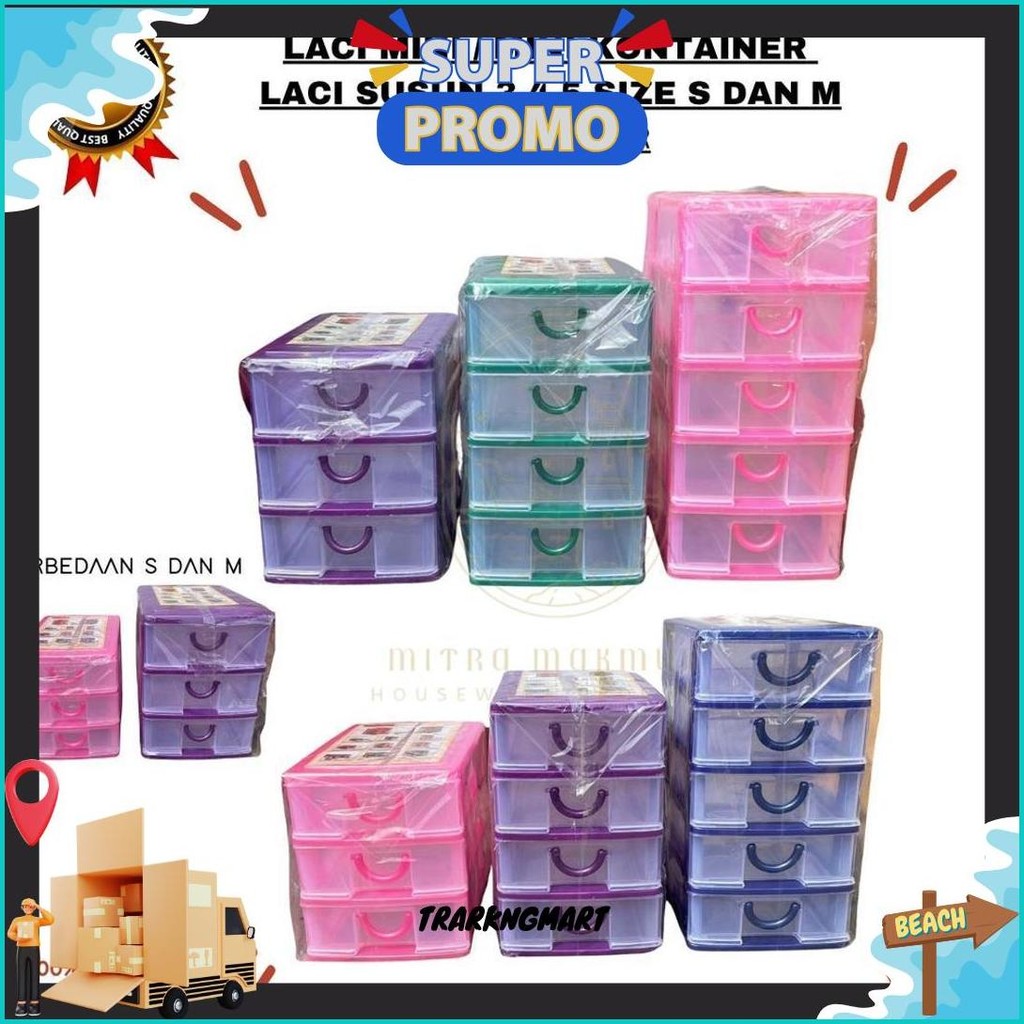 COMET Star MINI Drawer / COMET MINI Container Size S และ M Stacking 3-4-5